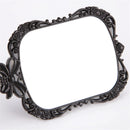 Women Retro Butterfly Hand Held Mirror Makeup Dresser Portable Square  GUT