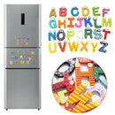 26pcs Wood 26 Alphabet Fridge Stickers Invisible Magnet Home Office Gadgets