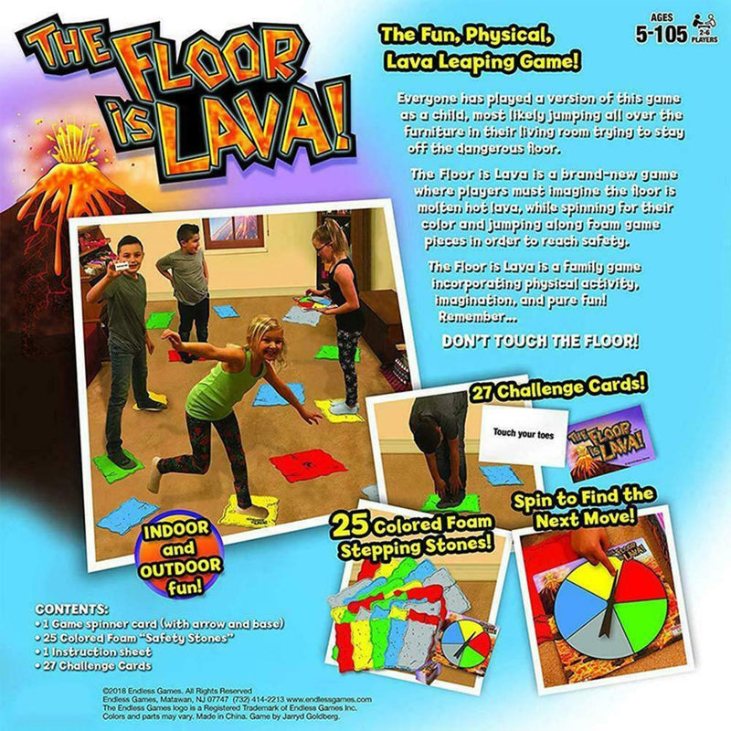 The Floor Is Lava hildren's Rotating Card Game Card Family Board Game
