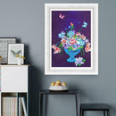 5D DIY Special Shaped Diamond Painting Flowers Pattern Cross Stitch Ornament