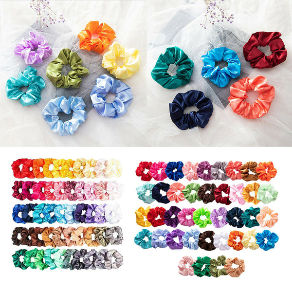 40pcs Silk Hair Scrunchies Ponytail Holder Elastic Bobbles Hair Ties Bands
