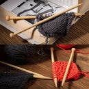 36 Pieces 18 Sizes Carbonized Bamboo Crochet Knitting Needles Single Tip Ne F6X9