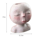 Portrait Face Head Flower Planter Garden Plant Pot Art Cactus Flowerpot