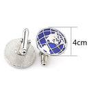 1Pair Mens Stainless Steel World Map Cufflinks Shirts Cuff Links Wedding Part FT
