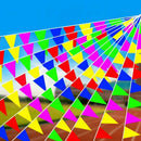 125 Feet Multicolor Nylon Pennant Banners With 100 e Flags For Indoor Outdo U2Q6