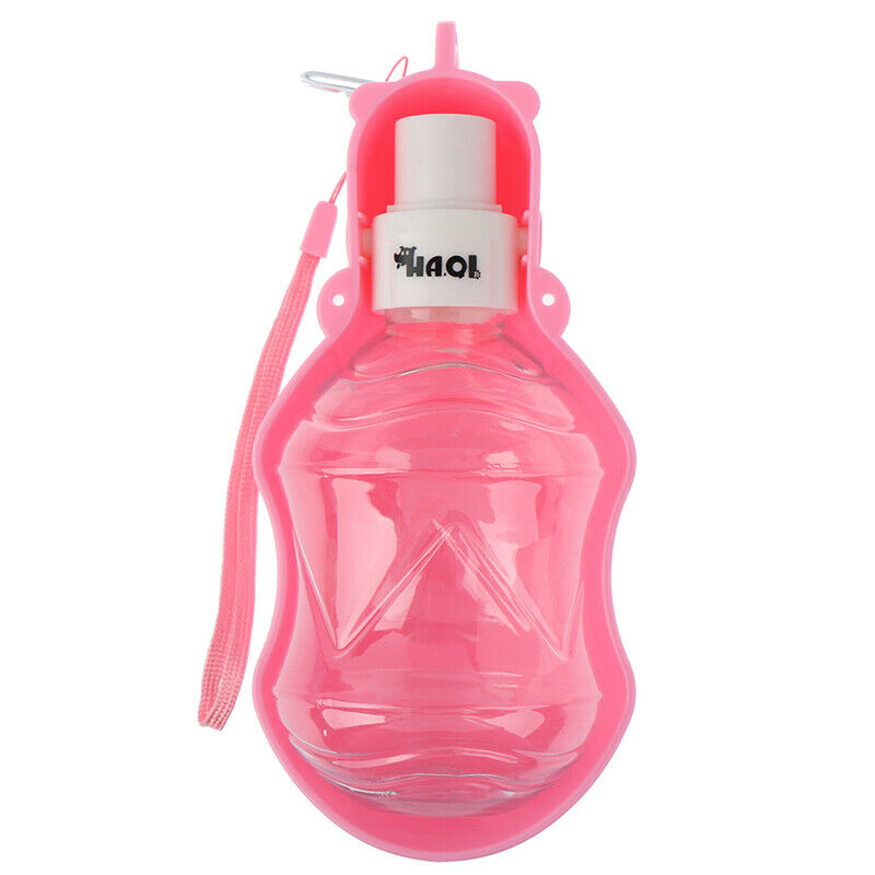 Pet Dog Water Bottle Travel Puppy Drinking Bowl Cup Outdoor Feeder Dispenser FT