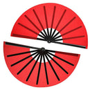 2 Pieces Large Folding Fan Nylon Cloth Handheld Folding Fan Chinese Kung Fu H8B3