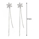 Crystal Rhinestone Snowflake Christmas Earrings Women Earring New Jewelry F V8K0