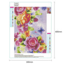 5D DIY Full Drill Diamond Painting Gorgeous Flowers Butterfly Cross Stitch