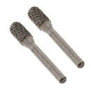 2x Rotary Burr Bit Shank Woodwork Grinding CNC Milling Tool, 6mm Shank
