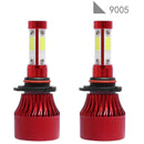 2x 4-Side 9005 HB3 High Low Beam LED Headlight Bulbs Conversion 2400W 360000%!