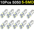 10Pcs T11 BA9S 5050 5 SMD 6000K White LED Car Interior Dome Map Light  OZ