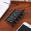 8 Channels PC Case Cooling Fan HUB 4 Knob Radiator Speed Controller (4 Pin) A