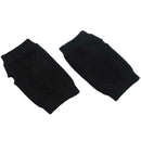 5X(Black Elastic Combed cotton Fingerless Gloves for Women A6K2)