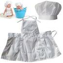 Infant Baby Chef Apron Set Photography Props, Chef Unisex Baby Uniform Cost G1L4