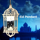 Ramadan Wooden Eid Mubarak Ornament for Muslim Pendant Festive Party Supplies