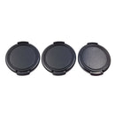 Plastic Snap Digital Camera Clip-on 40.5mm Center Pinch Lens Cap Cover-Black
