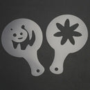 16 Patterns Coffee Milk Cake Cupcake Stencil Template Mold Barista Cappucci A8F6