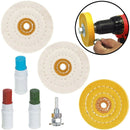 7 IN 1 Metal Polishing Buffing Cloth Wheel & Compound Polish Kit Fit for Drill #