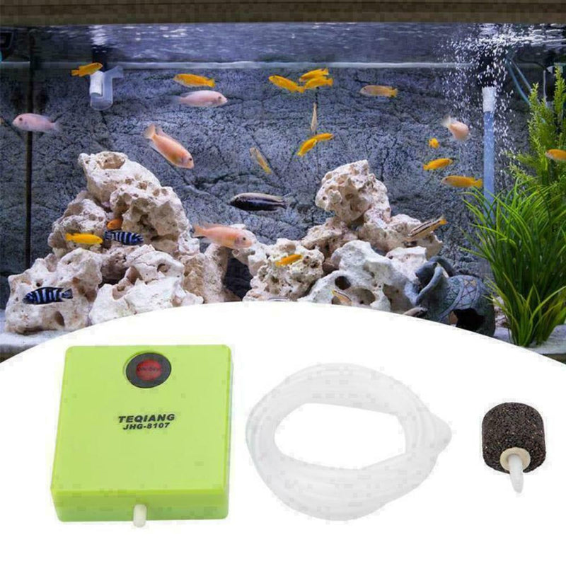 Aquarium Dry Battery Operated Fish Tank Air Pump Aerator Oxygen With Air St V4D1