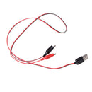 USB Crocodiles wire Alligators clip Male of FemaletoUSB testers Voltage Meters3C