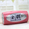 Auto  Clock Modern Flap Table Clock  Page Digital Alarm Clock Red
