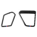 2 PCS Carbon Fiber Inner Air Outlet Panel Frame Cover Trim Fit for BMW 3 Se