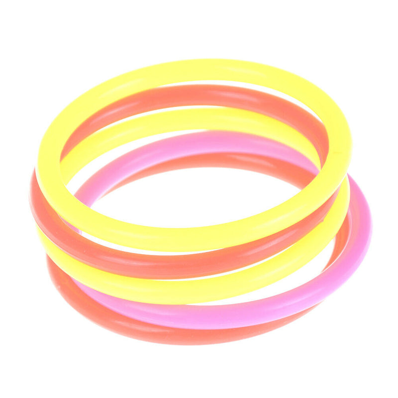 5pcs Toss Rings Circle Hoopla Game Fun Throw to Hook Kids Children Toys BX