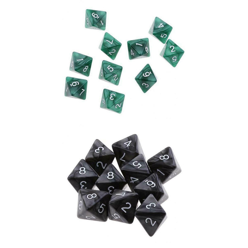 20pcs 8-Sided D8 Dices for   Roleplaying Game RPG Accessory