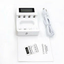 4 Slots Lcd Screen Usb Battery Charger For Rechargeable Aa/Aaa/Ni-Cd/Ni-Mh X5D1