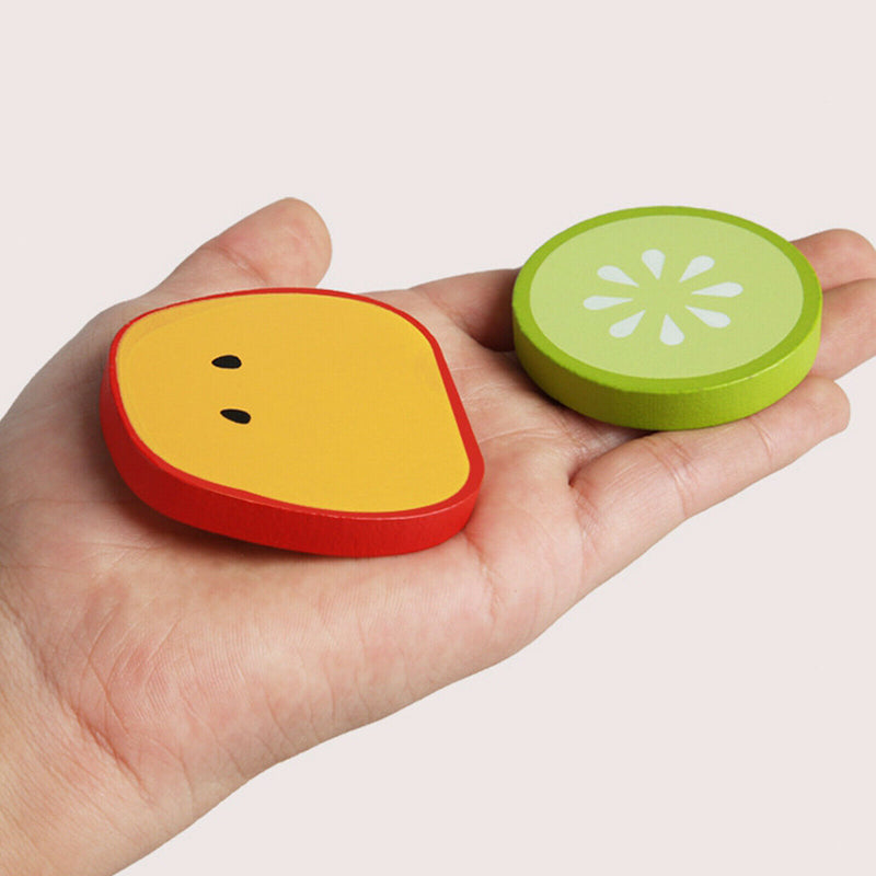 Pretend Play Simulation Fruit and Vegetable Salad Wood Kitchen Play Set Gift