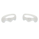 One Pair White Medium Earmold Earbud  for Walkie Talkie Two-Way Radio Audio