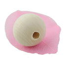 50 x 20mm Round Wooden Flower Dot Beads Jewellery Kids Children DIY Craft
