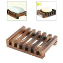 Natural Wood Soap Holder Dish Box Bathroom Shower Storage Support Plate Stand