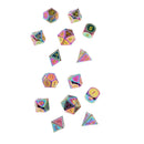 7x Rainbow Metal Dices for Role Playing Board Game D4-D20 14mm/0.55'' Gift A
