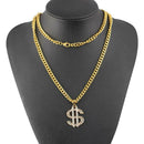Hip Hop Punk Unisex Women Men Dollar Sign Pendant Chain Necklace Jewelry