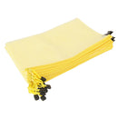 12 xA4 Zipper Bags Zip File Storage Document Folder Protective Sleeve Yellow