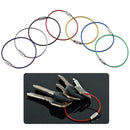 20pcs Metal Stainless Steel Wire Ropes Carabiner Key Hanging Cable EDC Tool