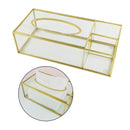 Rectangular Clear Glass Paper Tissue Box Decorative Glass Napkin Storage Box