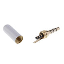 3x 3.5mm 4 Pole Male Repair Headphone Jack Plug Metal Soldering
