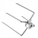 2Pcs Bbq Forks Iron Chrome Platingrotisserie Forks Spit Charcoal Chicken Gr