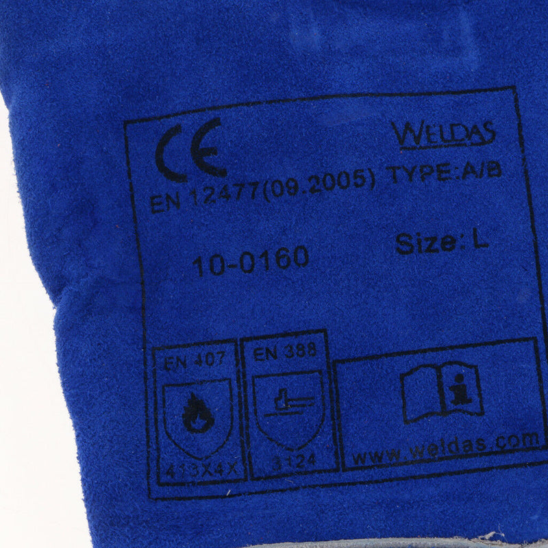 1 Pair of Soft Artificial Cowhide Argon Arc Welding Gloves Heat Resistant