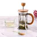 French Press Eco-Friendly Bamboo Cover Coffee Plunger Tea Maker Percolator  K5G7