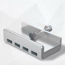 Usb Hub 3.0 charging hub clip aluminum alloy 4 ports portable size for laptop OZ