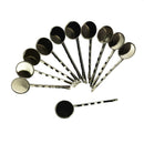 20Pcs Brass Hair Slide Clips Cabochon Setting Blanks Tray Findings DIY Craft
