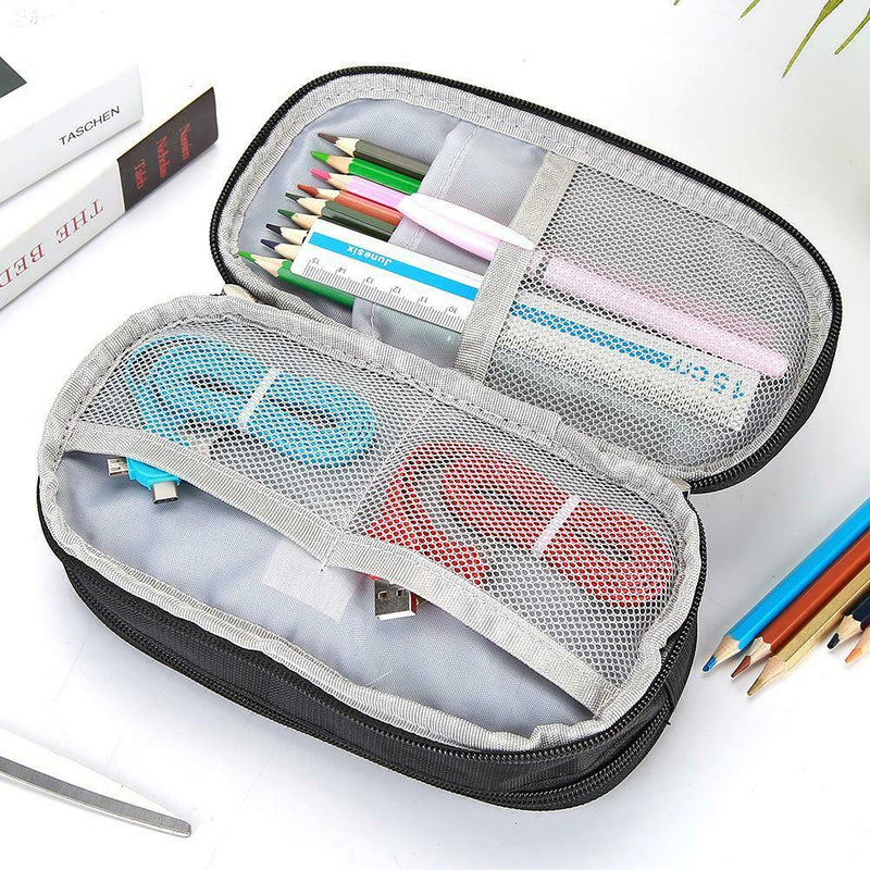 Student Simple Black Oxford Large Capacity Bag Stationery Creative Cosmetic Case