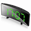 Large Digital Display Alarm Clock Mirror Display Temperature Snooze Table Clock
