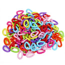 100pcs Colorful Plastic Chain Parrot Birds Toys Non-toxic C-clip Hook (L) A