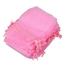 60 x Organza Bag Wedding Jewelry Yarn Bag 120 x 100 mm - Pink