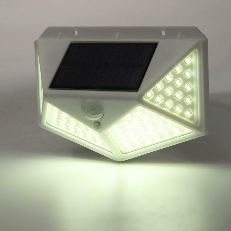 2pcs 100LED Four-sided Solar Motion Sensor Wall Light Waterproof Yard Lamp